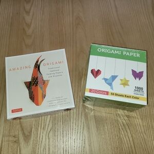 Traditional Origami Folding Paper ~ 2 Boxes